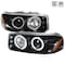 Spec-D Tuning 00-06 GMC Denali Projector Headlight Glossy Black 2LHP-DEN00BK-TM - alternate 1